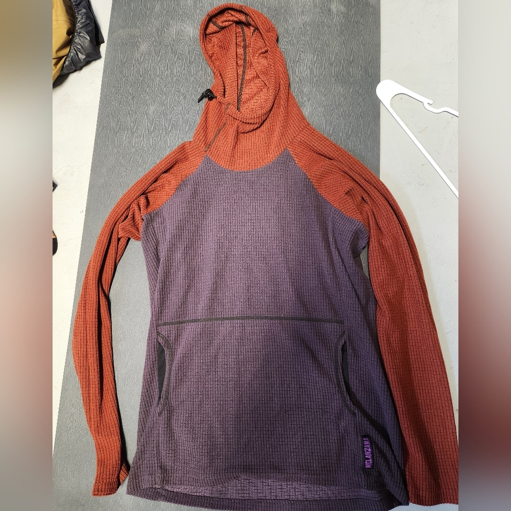 Melanzana Red and Purple Hooded Sweater